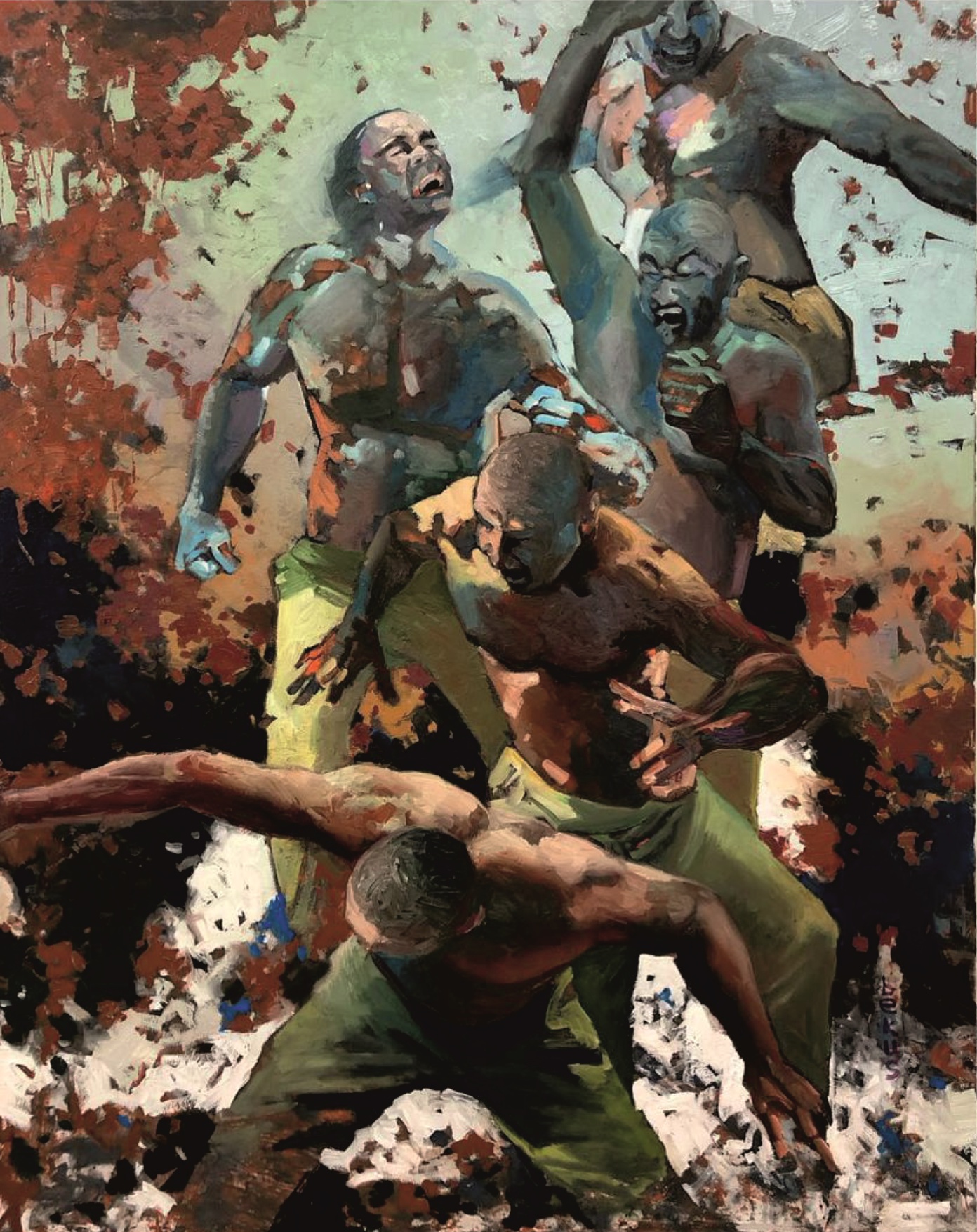 Автор-художник Нурбек Жардемов (bekus), название картины: "Марш-бросок", размер картины: 100х80 см, холст/масло, дата: 2024 г.