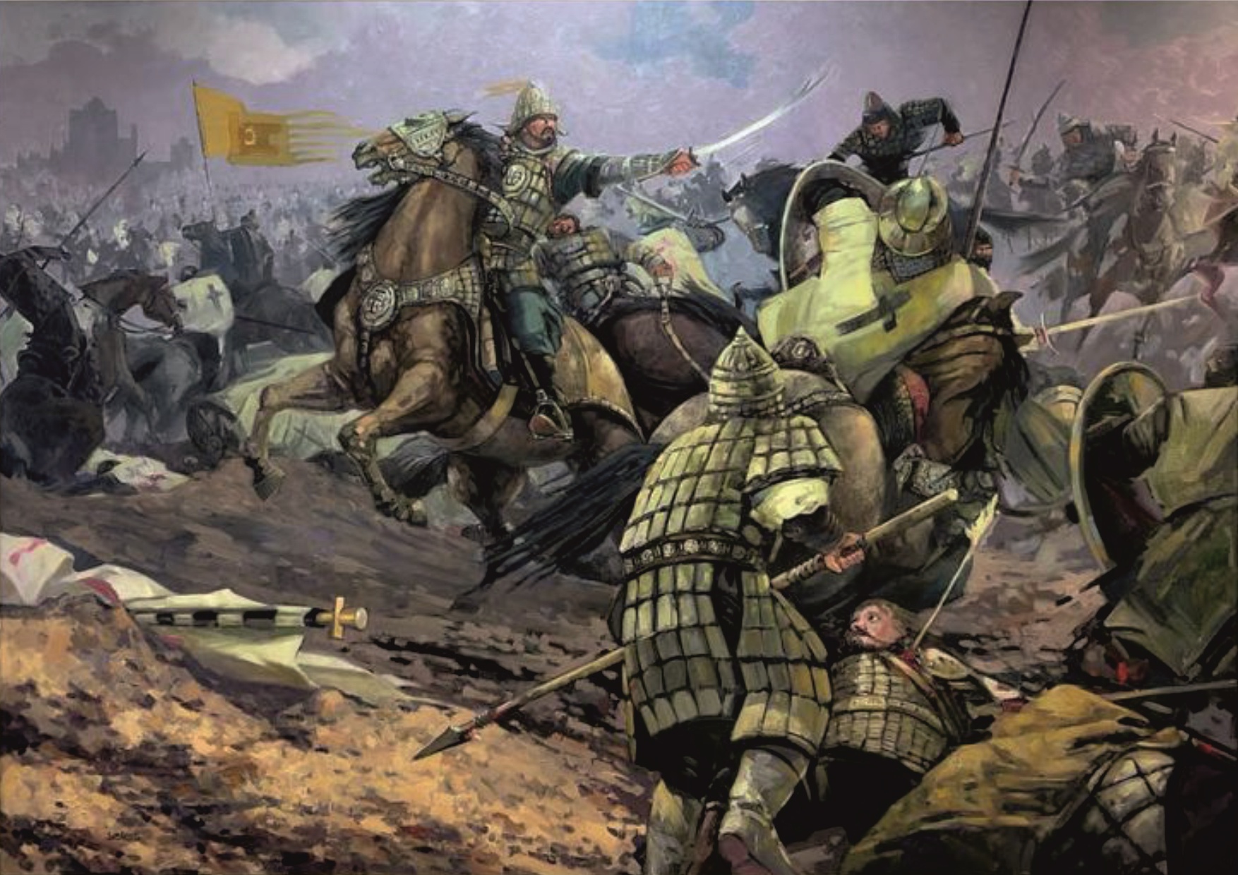 Автор-художник Нурбек Жардемов (bekus), название картины: "Тойтарыс", размер картины: 150х210 см, холст/масло, дата: 2023 г.