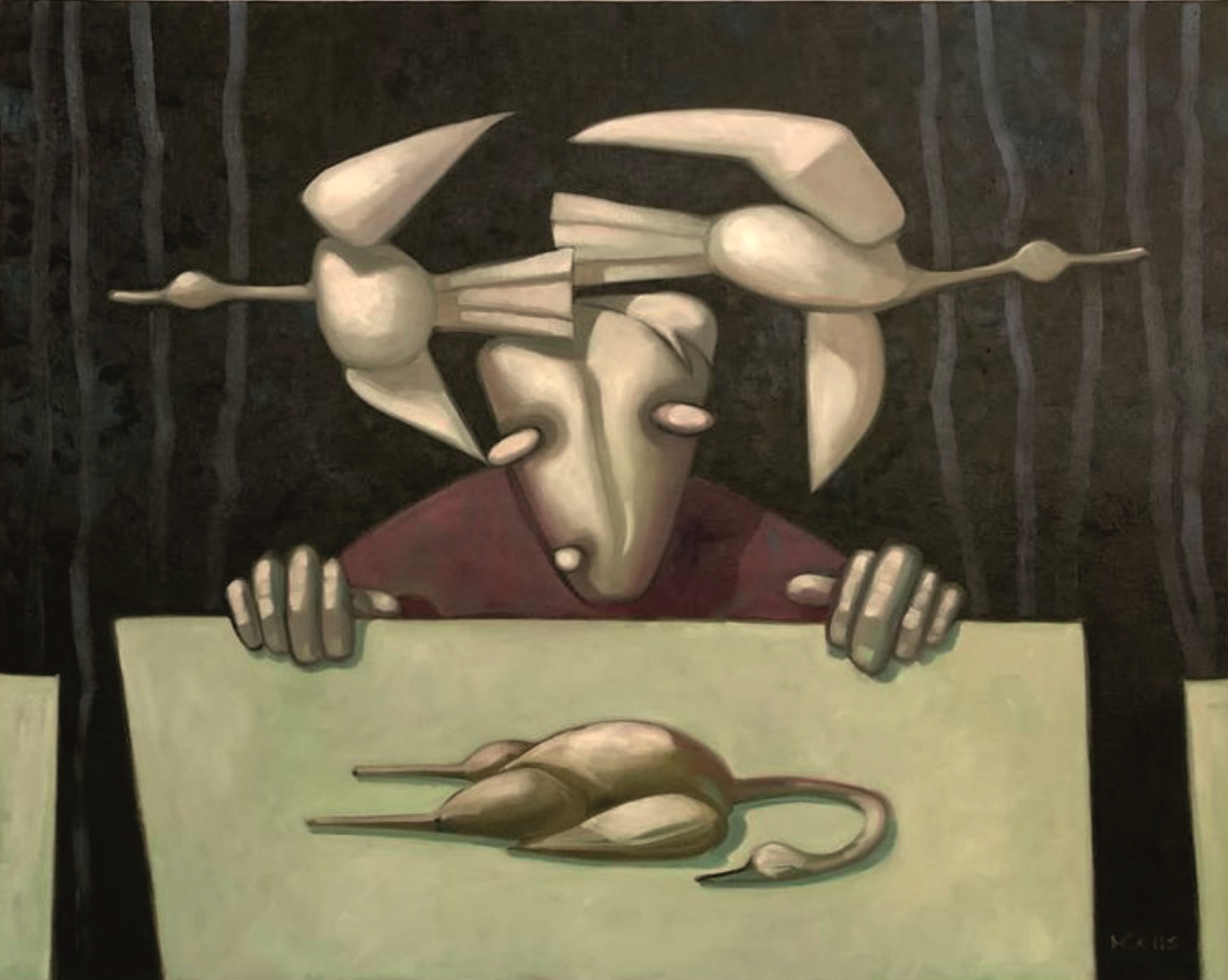 Автор-художник Нурбек Жардемов (bekus), название картины: "Все решено", размер картины: 80х100 см, холст/масло, дата: 2024 г.  