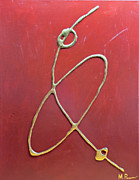 Ponsisme. Понсизм-101 (Портрет Души галактуса Деналья)(Мексиканские золотоглиняные) 30х40 см,  холст, сусальное золото( Златовест), глина болюс армянская, 11.05.25