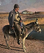 Автор-художник Нурбек Жардемов (bekus), название картины: "Бақташы", размер картины: 80х100 см, холст/масло, дата: 2023 г.